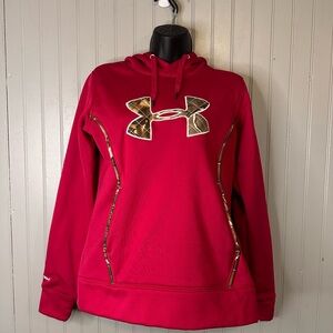 Under Armour Women’s Hoodie Red with Camo Accents Size S